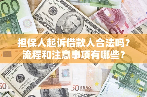 武汉担保人起诉借款人合法吗？流程和注意事项有哪些？
