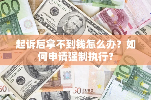 武汉起诉后拿不到钱怎么办？如何申请强制执行？