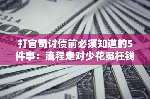 武汉打官司讨债前必须知道的5件事：流程走对少花冤枉钱
