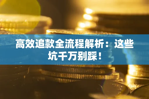 武汉高效追款全流程解析：这些坑千万别踩！