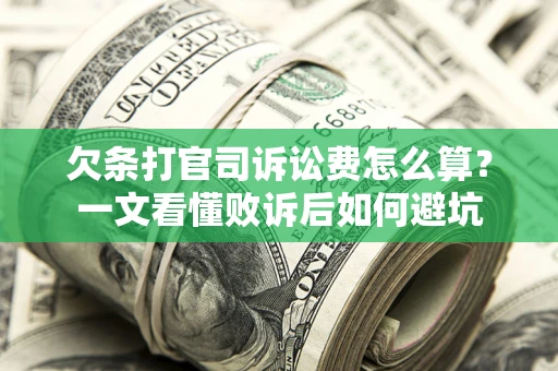 武汉欠条打官司诉讼费怎么算？一文看懂败诉后如何避坑